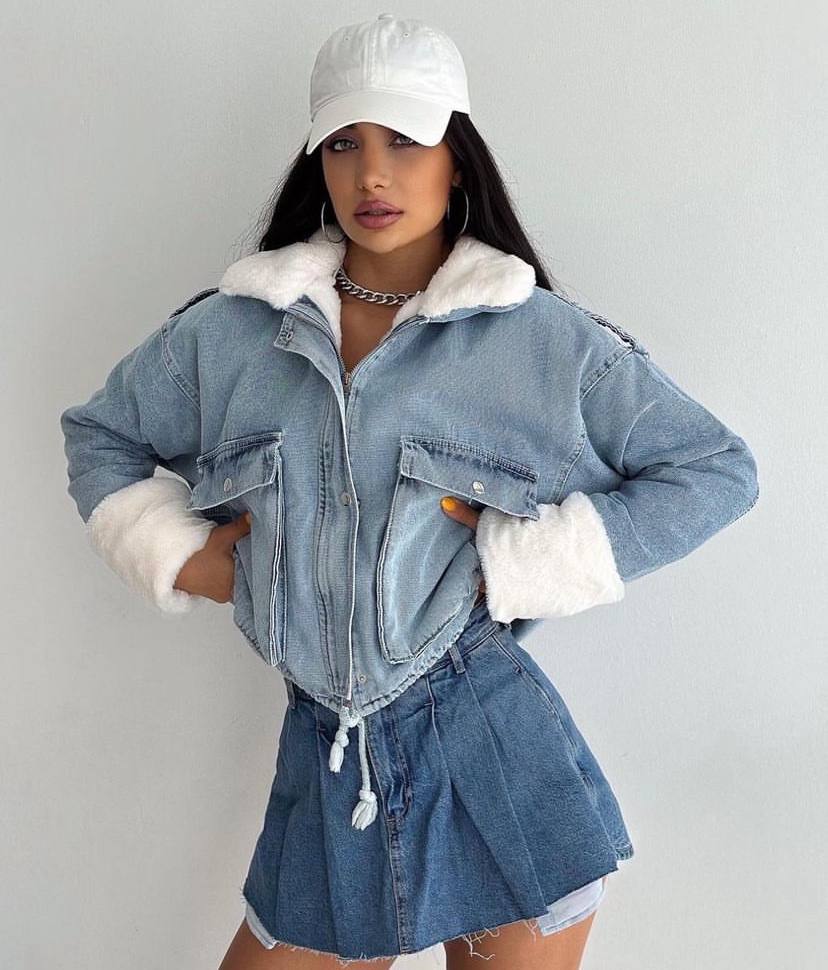 Denim Fur Jacket