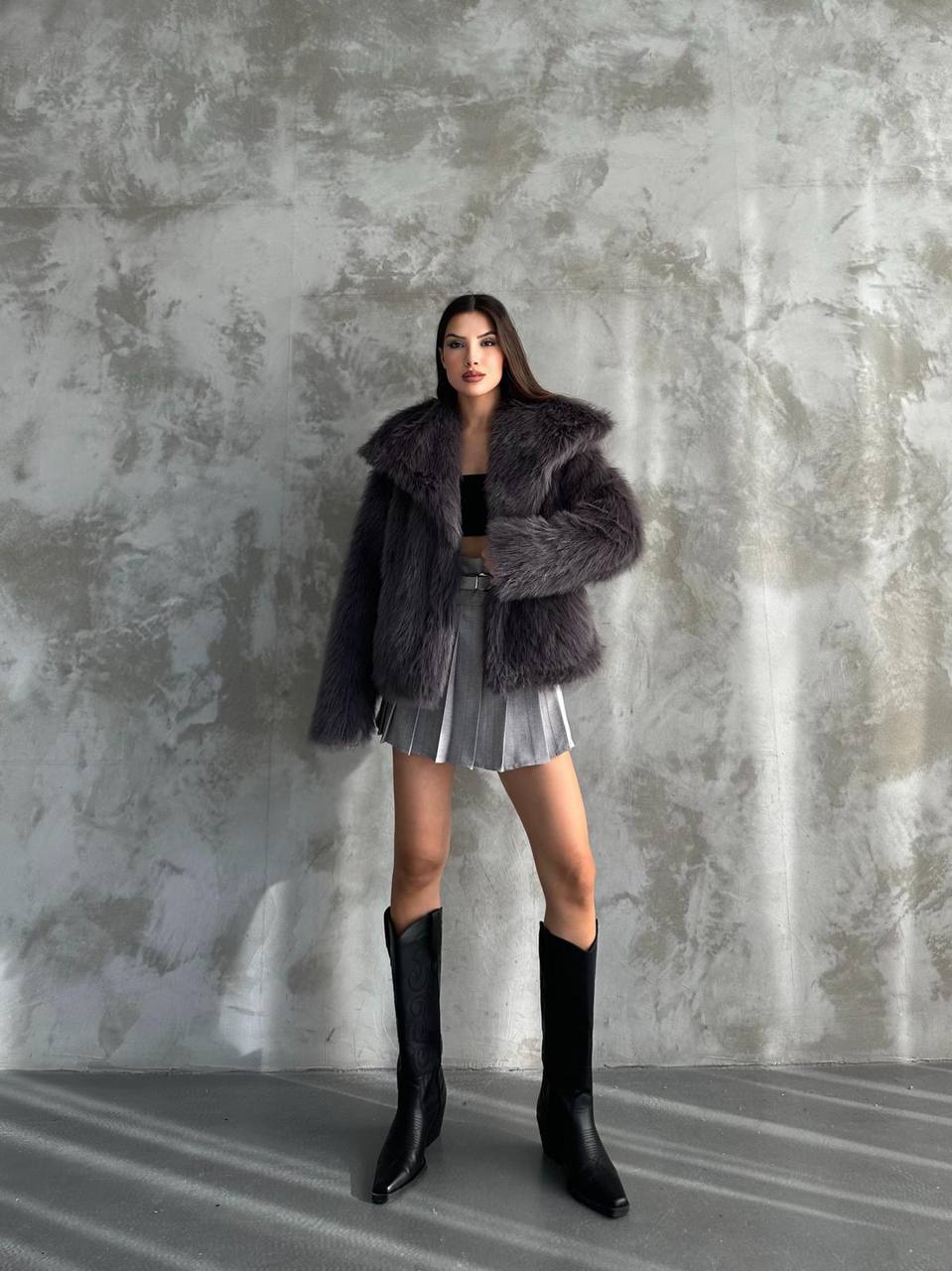 Fur Jacket - Grey