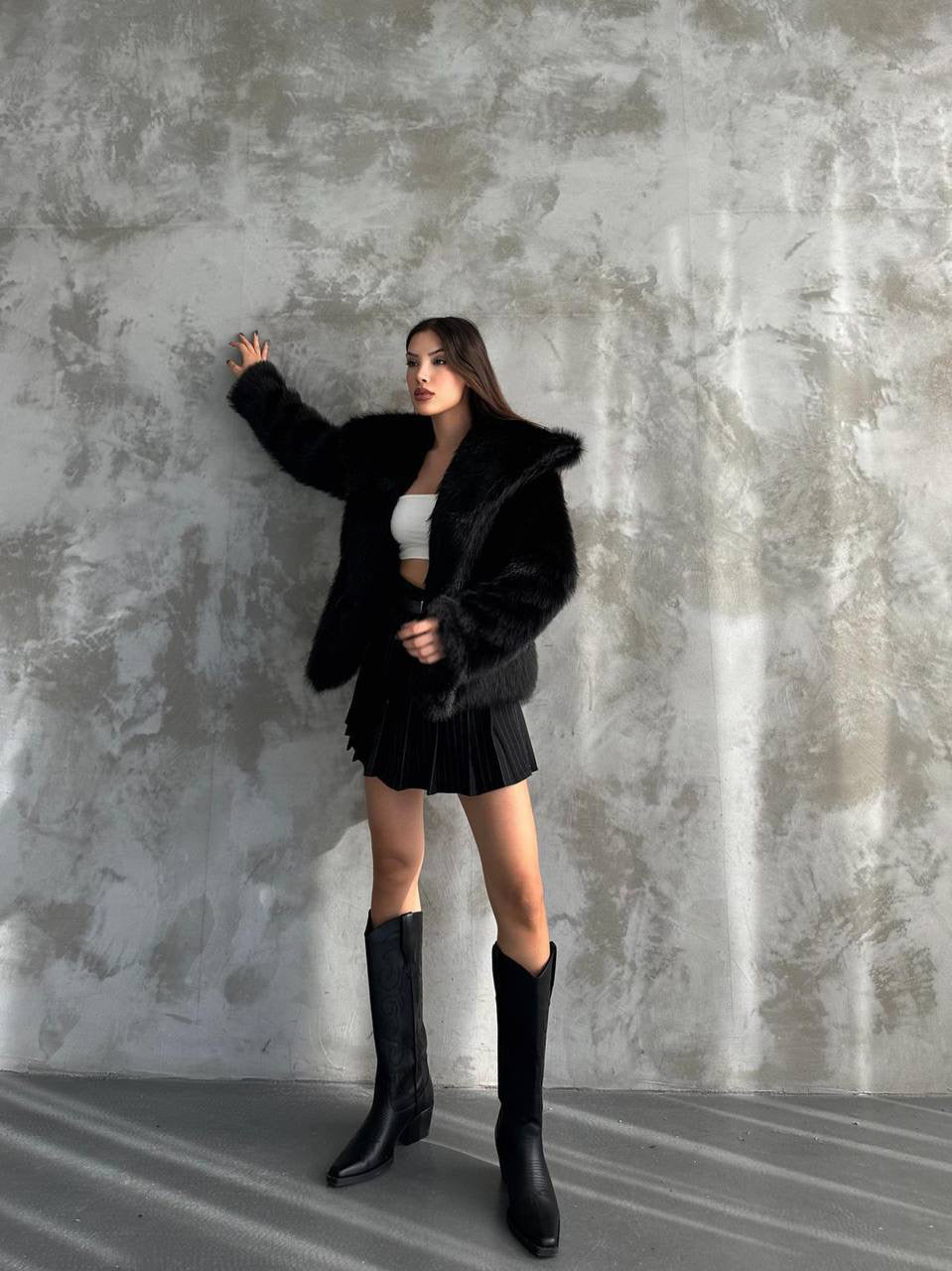 Fur Jacket - Black