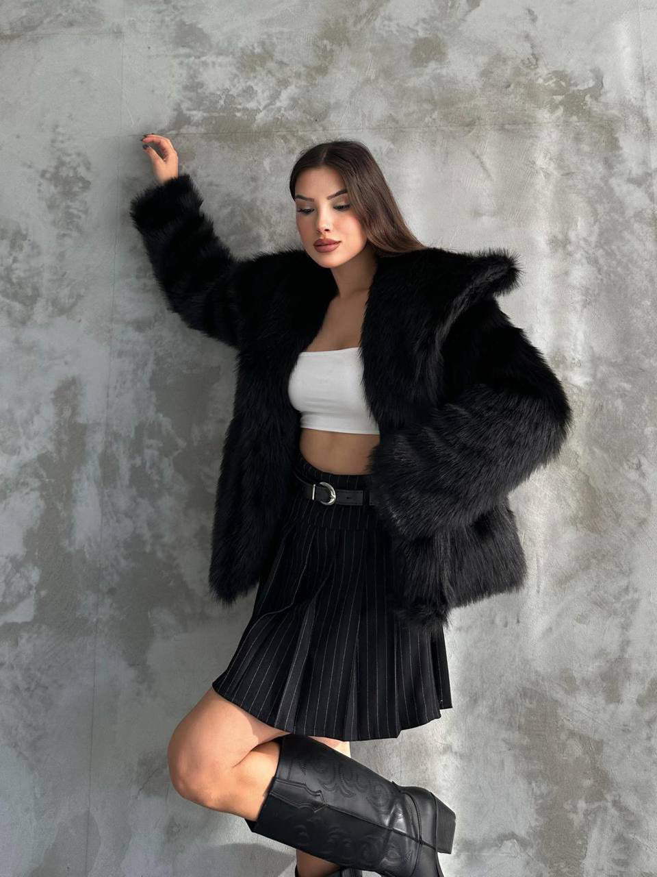 Fur Jacket - Black