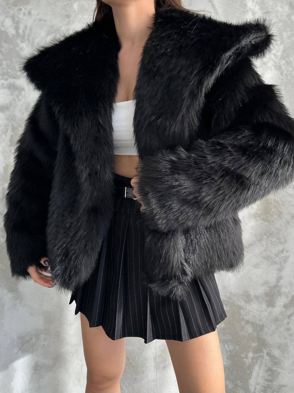Fur Jacket - Black