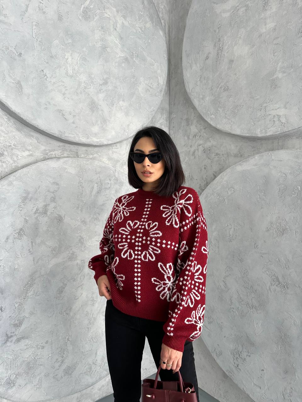 Christmas Pullover - Burgundy