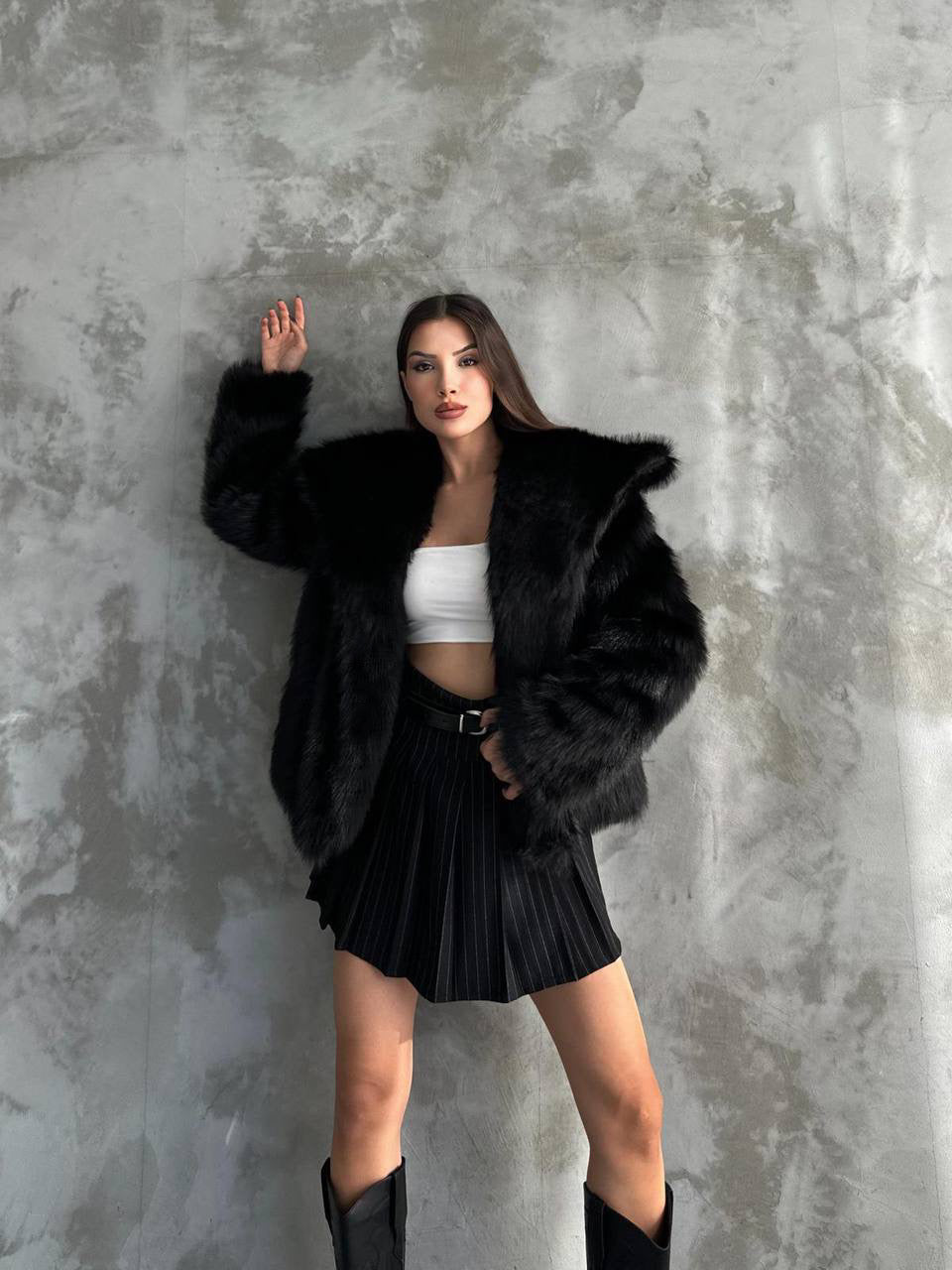 Fur Jacket - Black