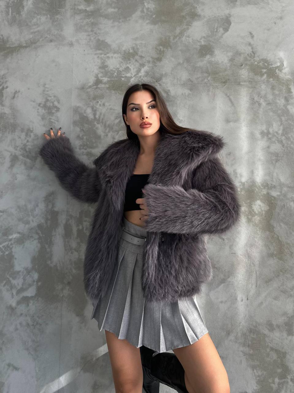 Fur Jacket - Grey