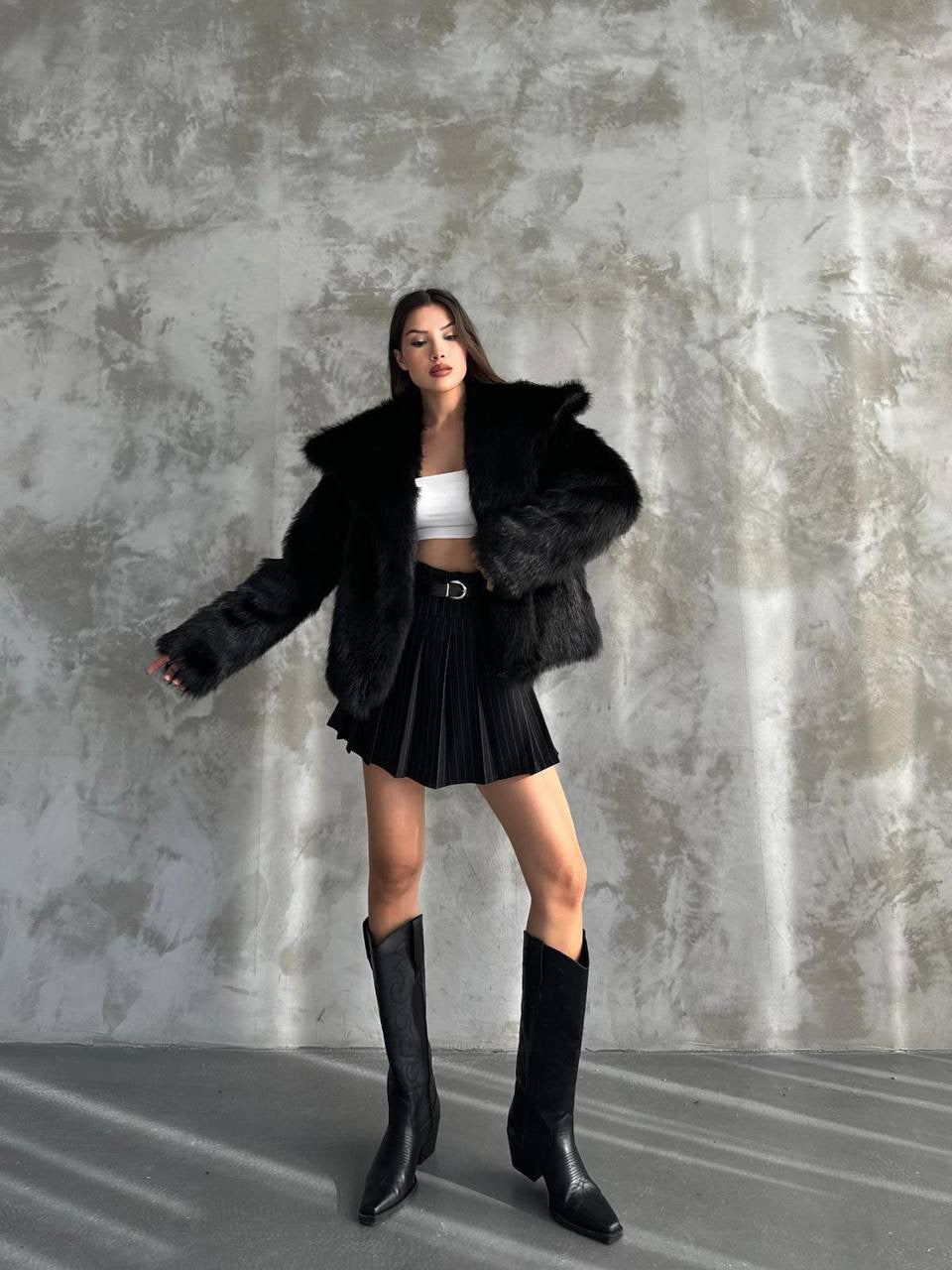 Fur Jacket - Black