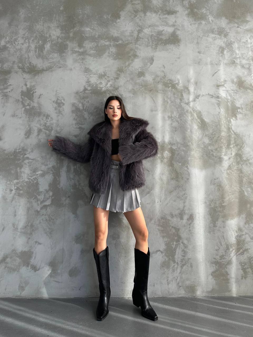 Fur Jacket - Grey
