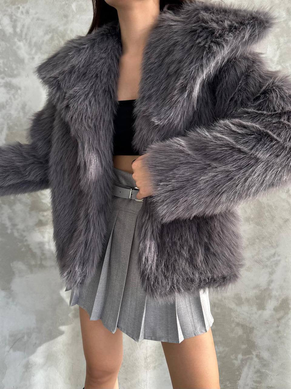 Fur Jacket - Grey