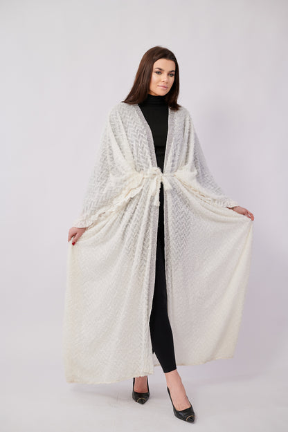 Plumy Kaftan - White