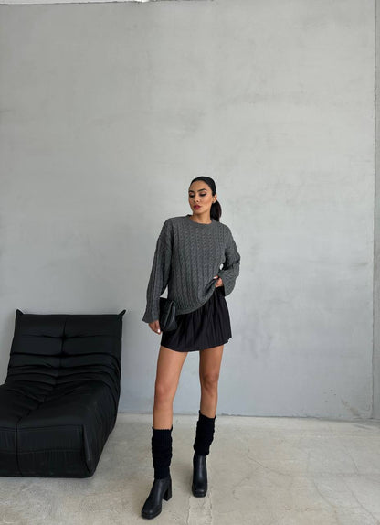 Knitted U Shape Pullover