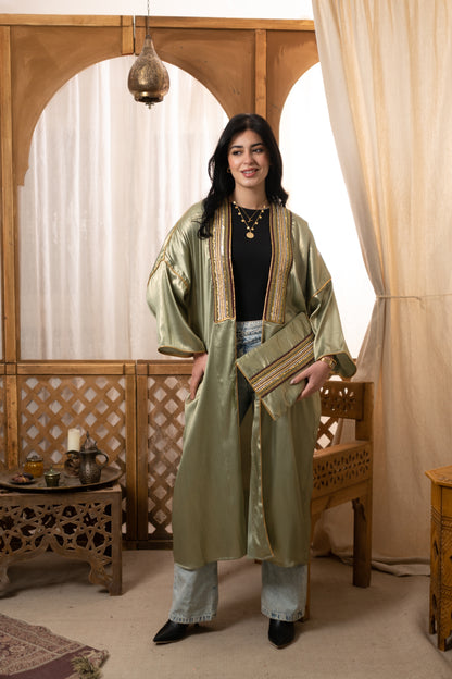 Shinny Kaftan - Green