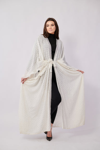 Plumy Kaftan - White