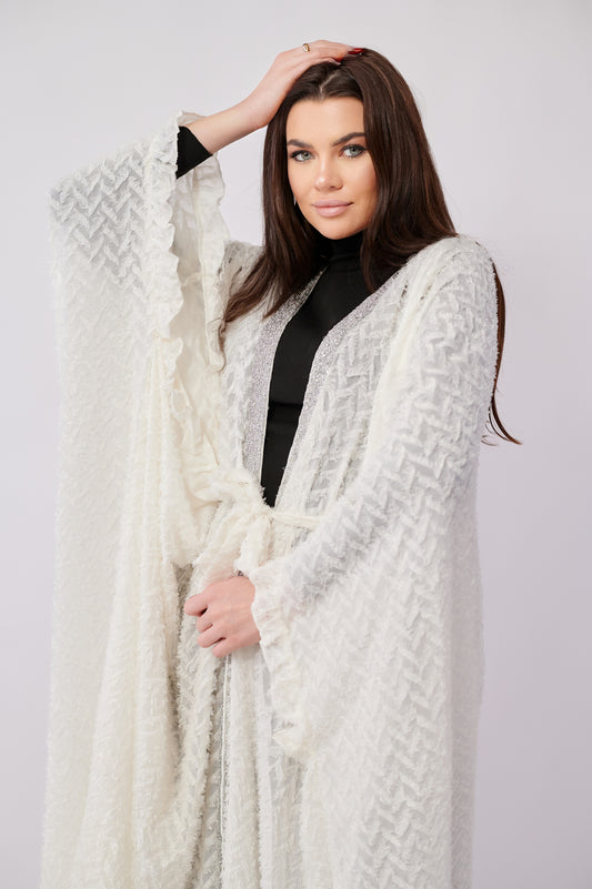 Plumy Kaftan - White