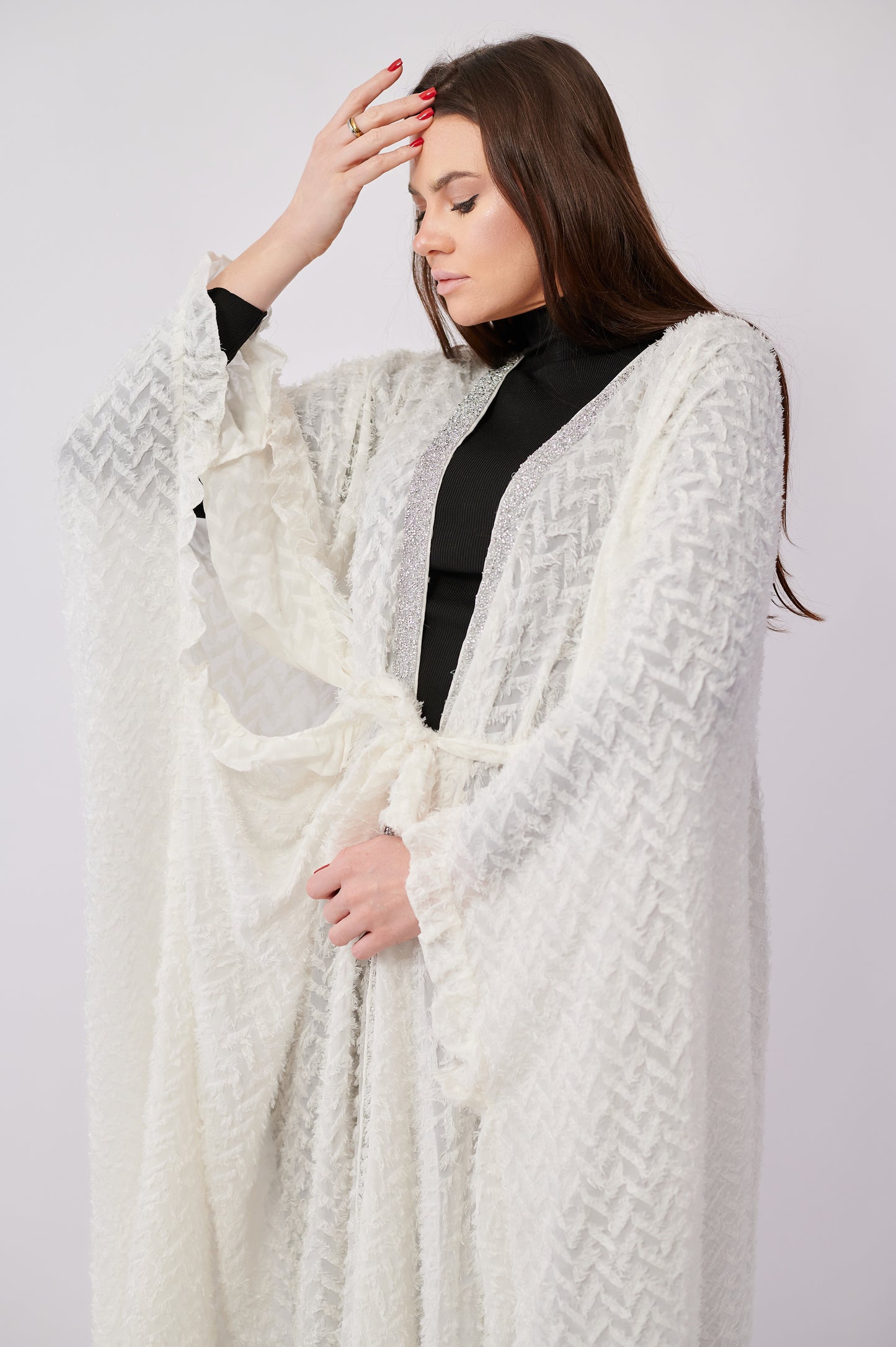 Plumy Kaftan - White