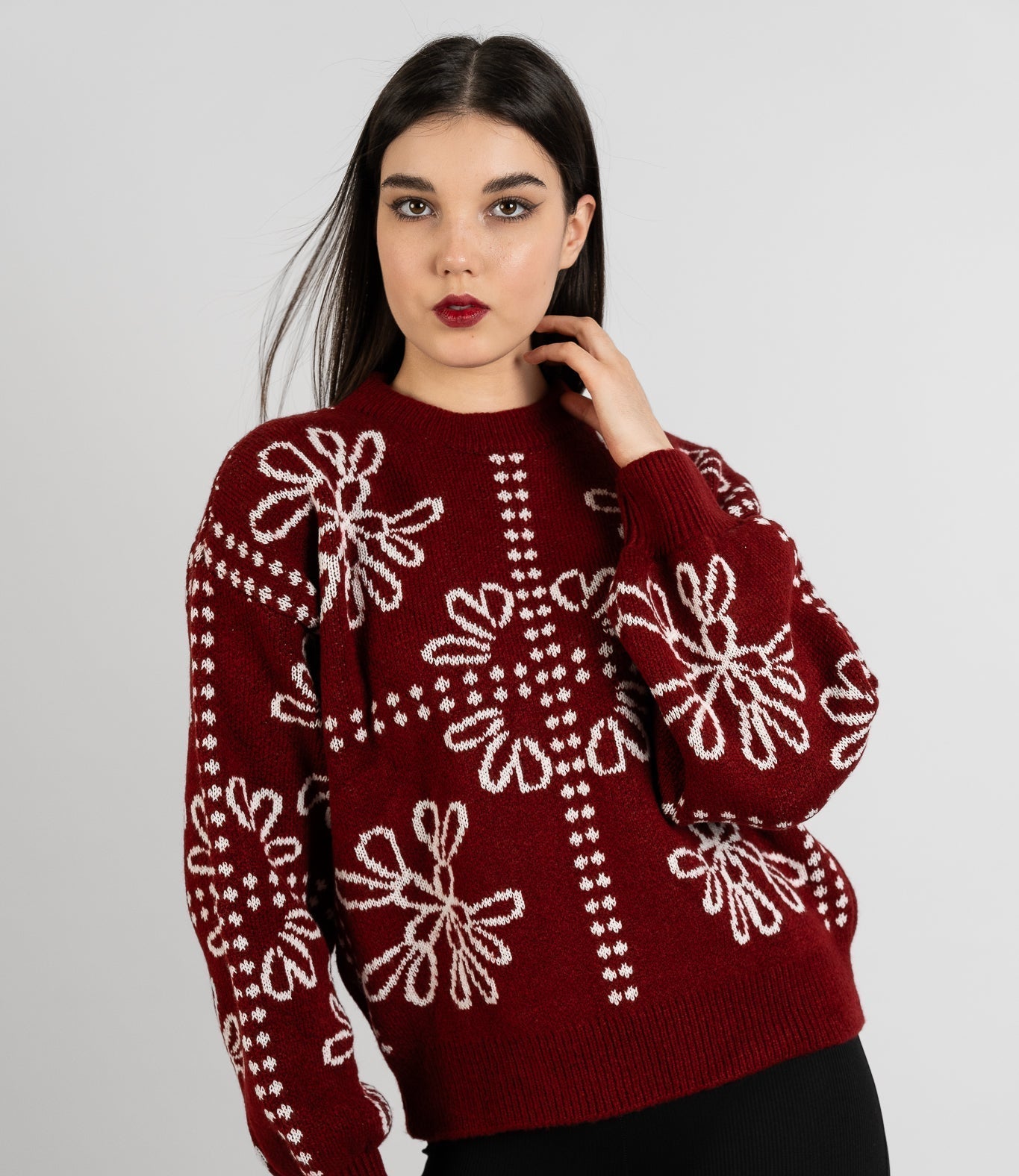 Christmas Pullover - Burgundy