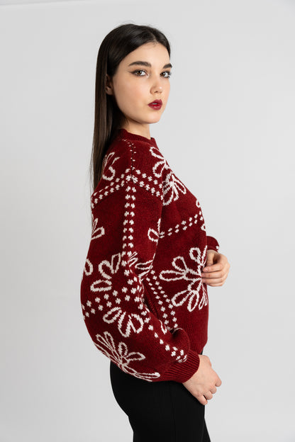 Christmas Pullover - Burgundy