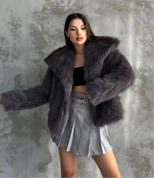 Fur Jacket - Grey